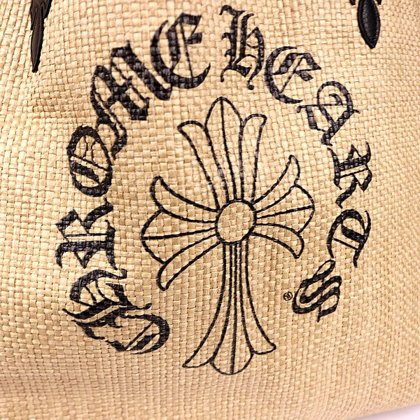 CHROME HEARTS Large CH Plus Beach Bag Beige Size ONE SIZE