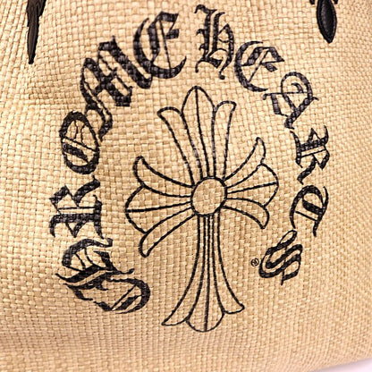 CHROME HEARTS Large CH Plus Beach Bag Beige Size ONE SIZE