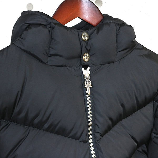 CHROME HEARTS Half Dagger Zip Pullover Hoodie Black Size L