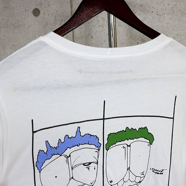 CHROME HEARTS Matty Boy T-BAR Cotton T-Shirt White Size S