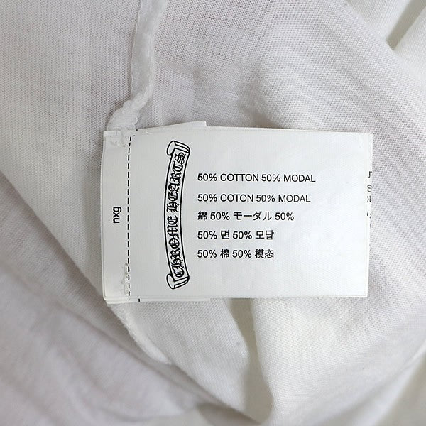 CHROME HEARTS Matty Boy T-BAR Cotton T-Shirt White Size S