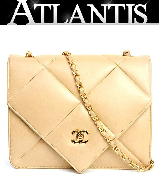 CHANEL Vintage Matelasse Chain Bag Lambskin Size ONE SIZE