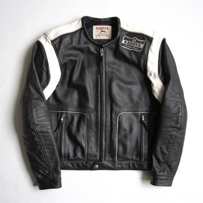 Kadoya Perforated Single Riders Jacket Size LL
