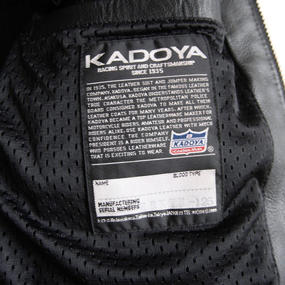 Kadoya Perforated Single Riders Jacket Size LL