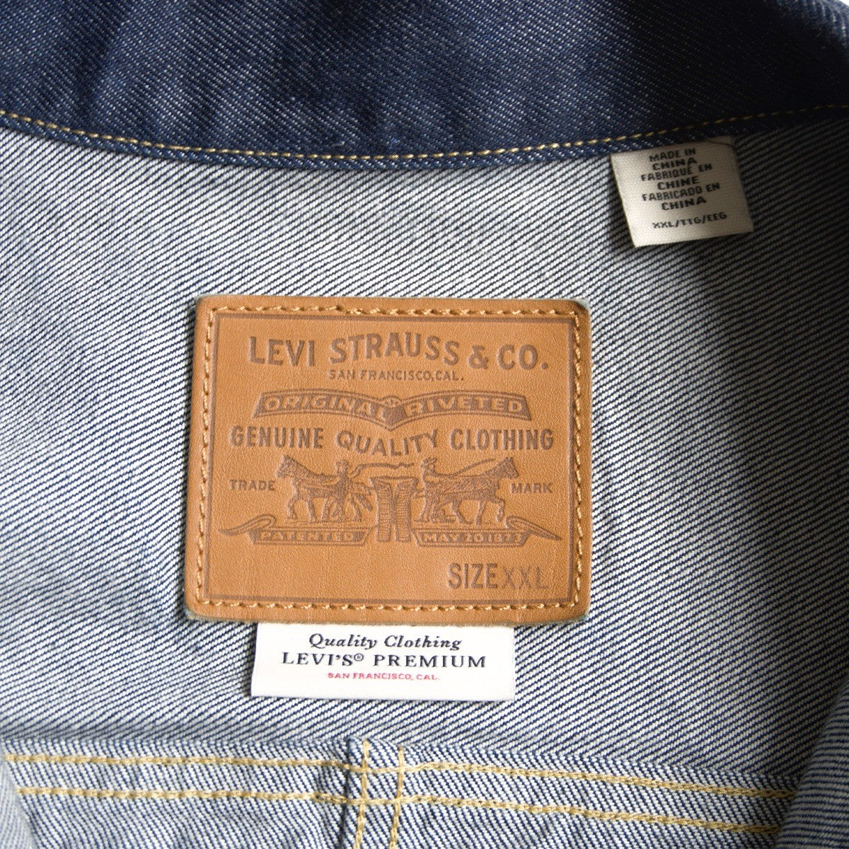 LEVI'S PREMIUM Type I Trucker Jacket Size XXL
