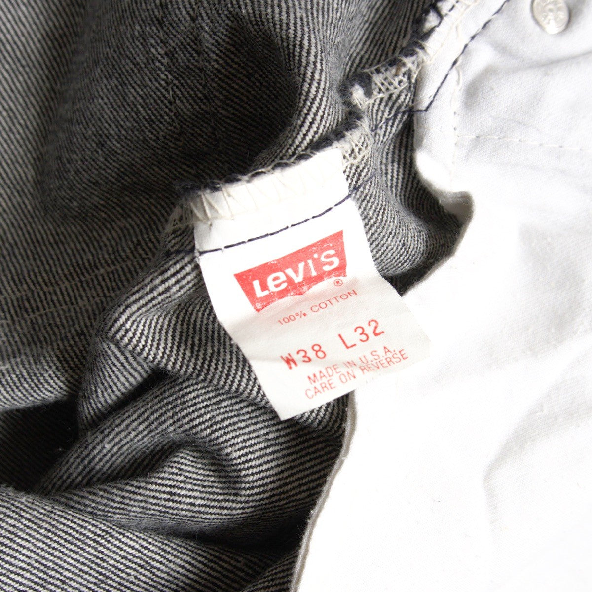 Levi's x wxl 80s Black 505 Denim Jeans Pants Size 38×32