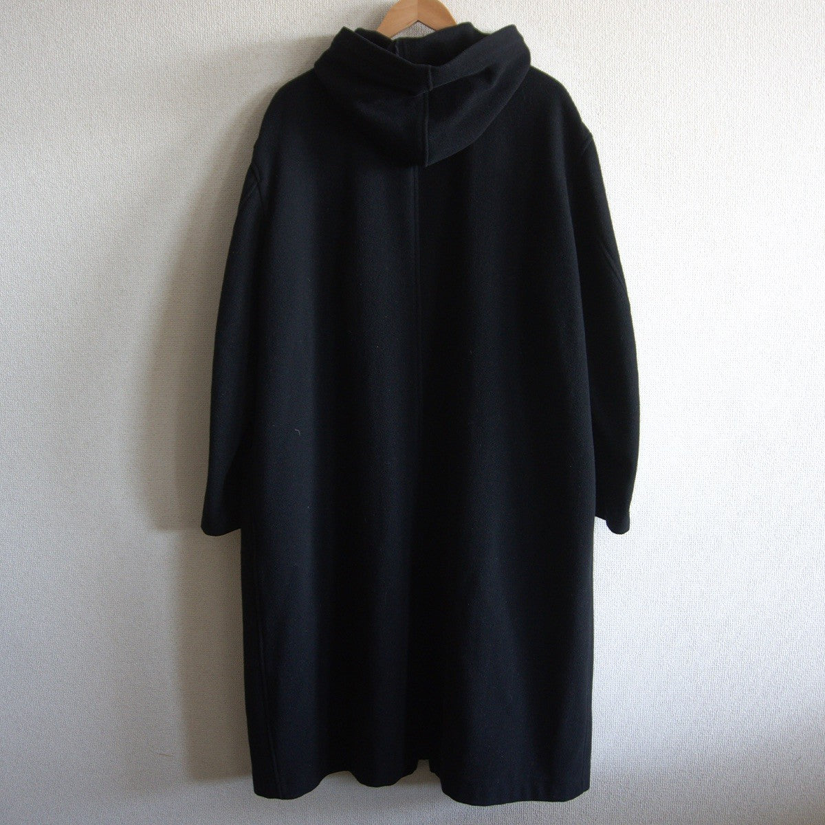 Y's for Men Hooded Wool Long Coat Size XXL