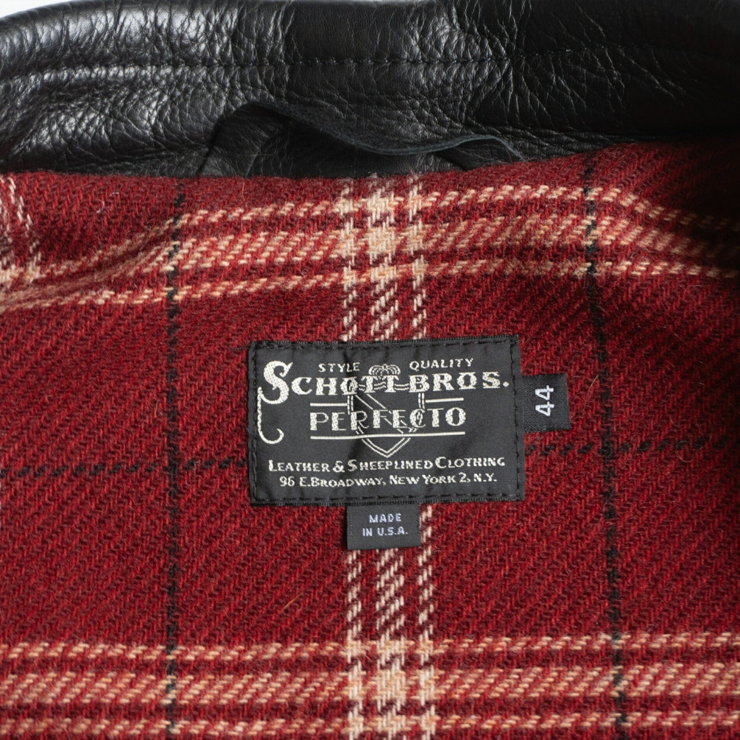 Schott D-Pocket Double Rider Riders Jacket Size 44