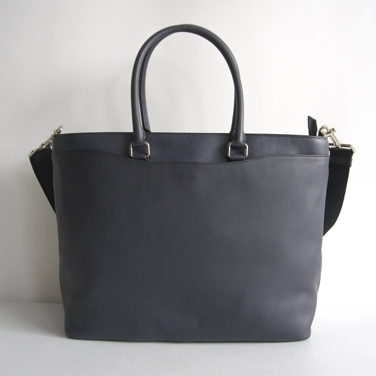 Coach 2-way Leather Tote Bag Blue