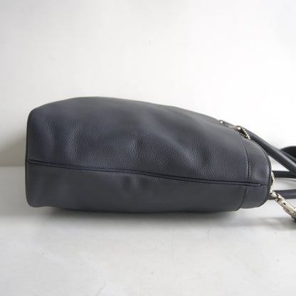 Coach 2-way Leather Tote Bag Blue