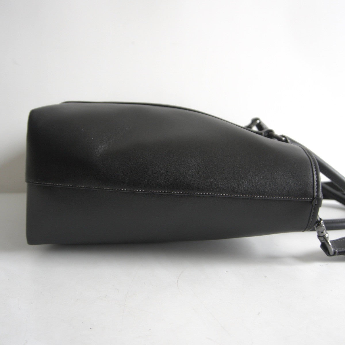 Coach 2-Way Leather Tote Bag Black