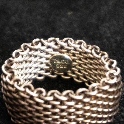 TIFFANY Somerset Silver 925 Ring Size ONE SIZE