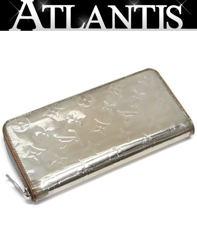 Louis Vuitton Zippy Vertical Wallet Silver Size ONE SIZE