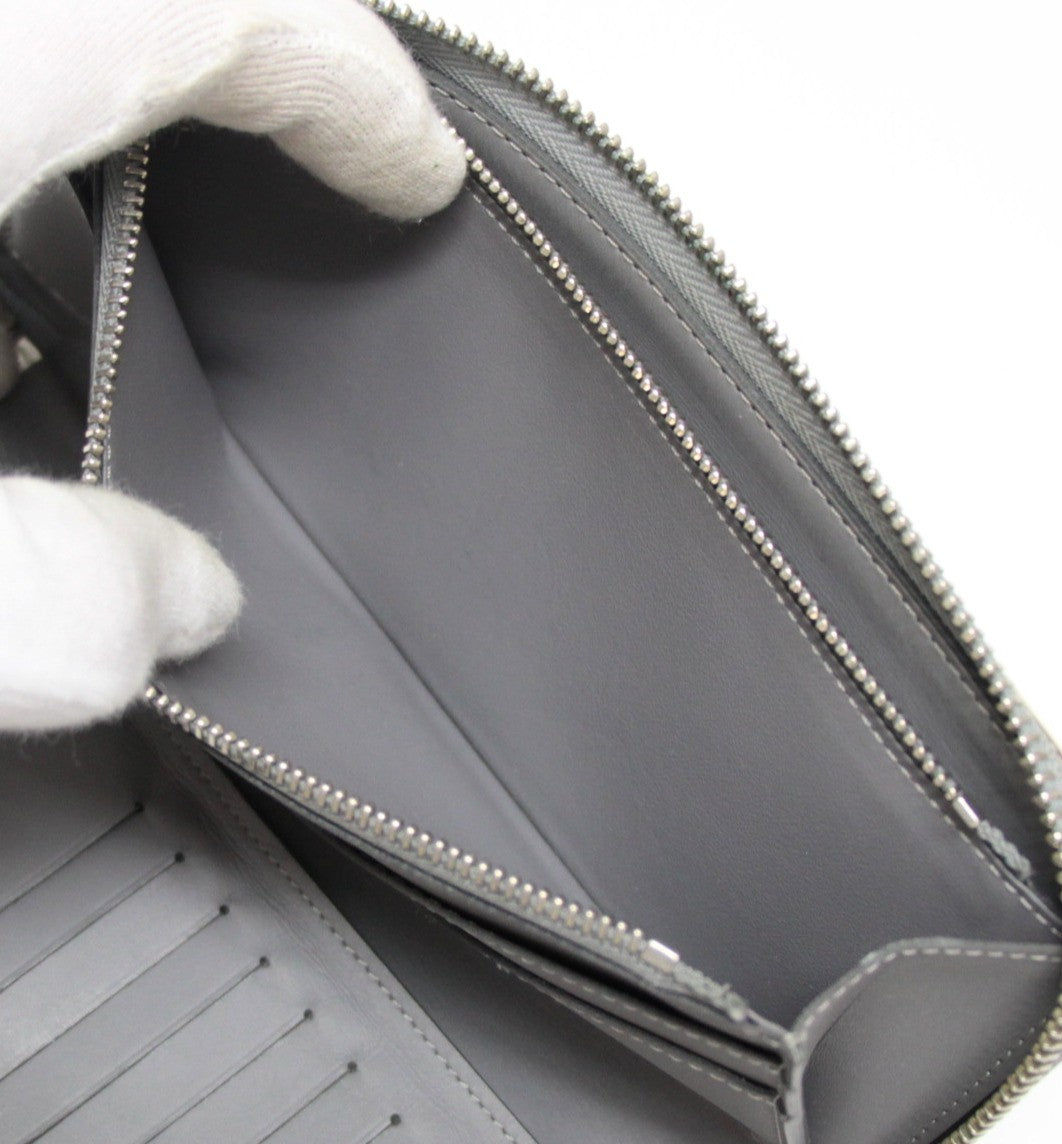 Louis Vuitton Zippy Vertical Wallet Silver Size ONE SIZE
