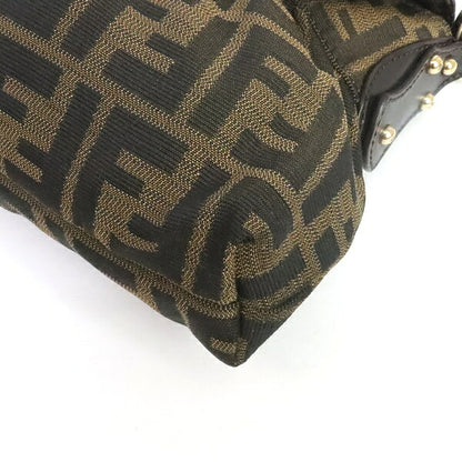 FENDI Chef Bag Zucca Canvas Shoulder Bag Brown Size ONE SIZE