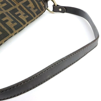 FENDI Chef Bag Zucca Canvas Shoulder Bag Brown Size ONE SIZE
