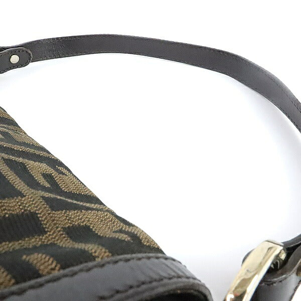FENDI Chef Bag Zucca Canvas Shoulder Bag Brown Size ONE SIZE