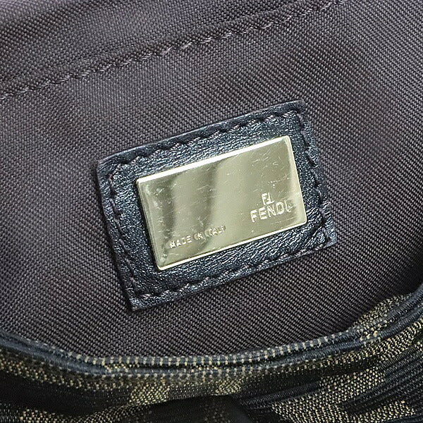 FENDI Chef Bag Zucca Canvas Shoulder Bag Brown Size ONE SIZE