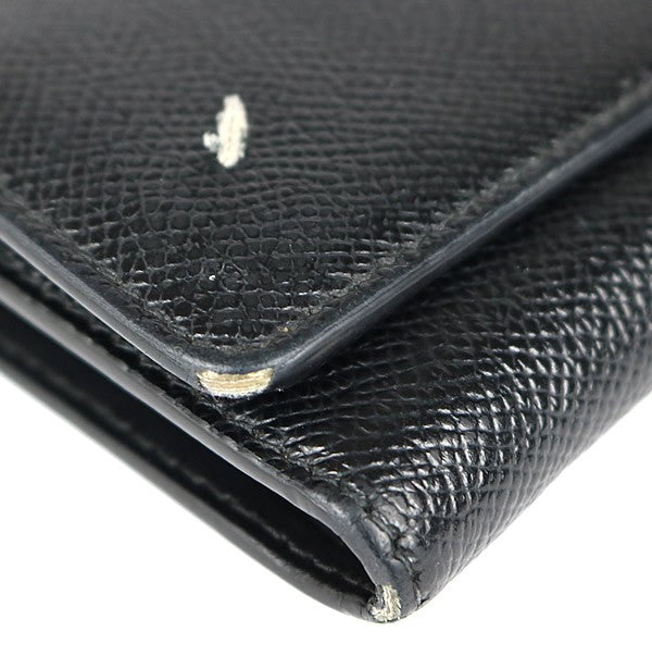Maison Margiela Tri-fold Leather Wallet Black Size ONE SIZE