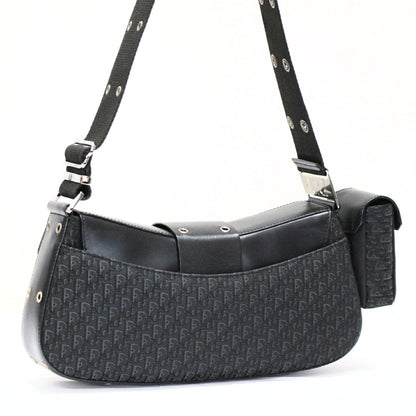 Christian Dior Trotter Street Canvas Black Shoulder Bag Size ONE SIZE