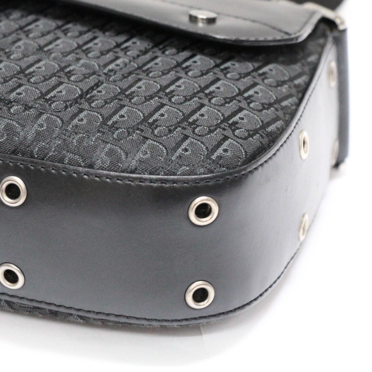 Christian Dior Trotter Street Canvas Black Shoulder Bag Size ONE SIZE