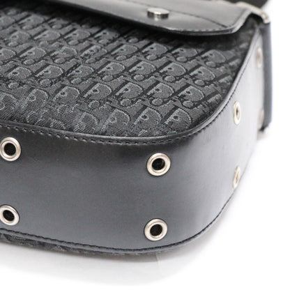 Christian Dior Trotter Street Canvas Black Shoulder Bag Size ONE SIZE