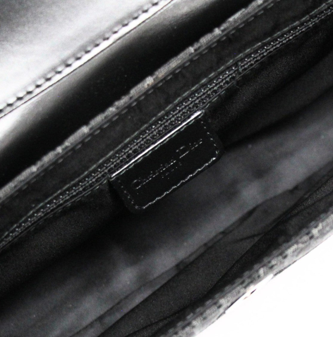 Christian Dior Trotter Street Canvas Black Shoulder Bag Size ONE SIZE