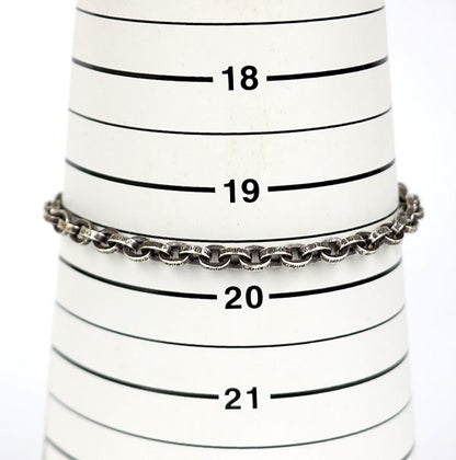 CHROME HEARTS Paper Chain 8 Silver Bracelet Size ONE SIZE