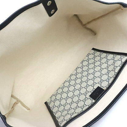 GUCCI GG Supreme PVC Leather Tote Bag Navy Size ONE SIZE