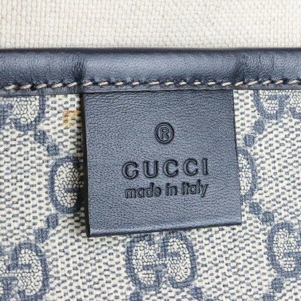 GUCCI GG Supreme PVC Leather Tote Bag Navy Size ONE SIZE