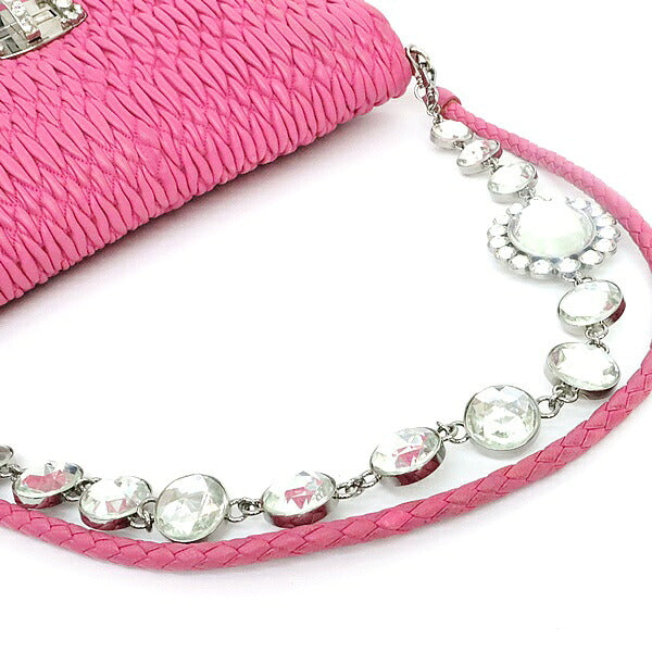miumiu Matelasse Nappa Crystal Shoulder Bag Size ONE SIZE