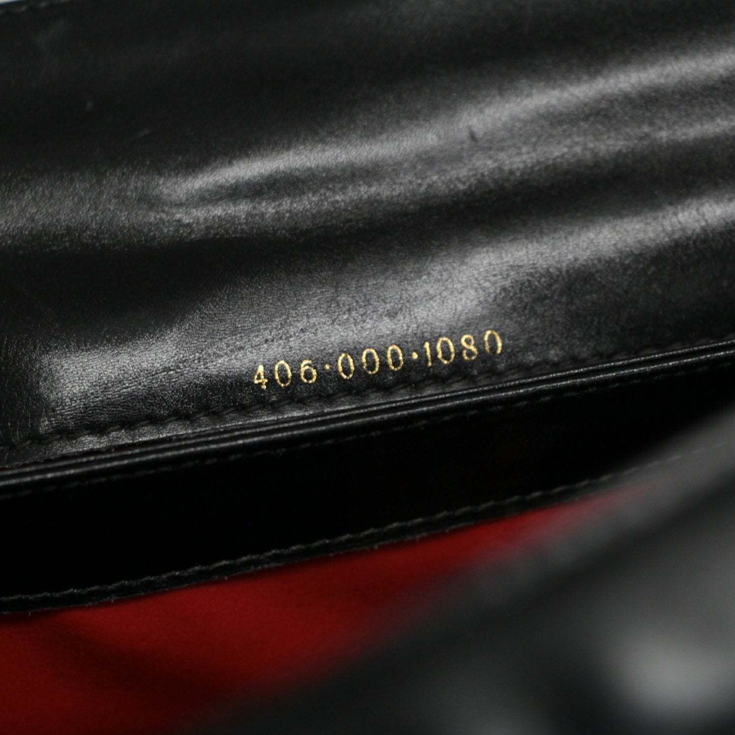 GUCCI Vintage Leather Handbag Black Size ONE SIZE