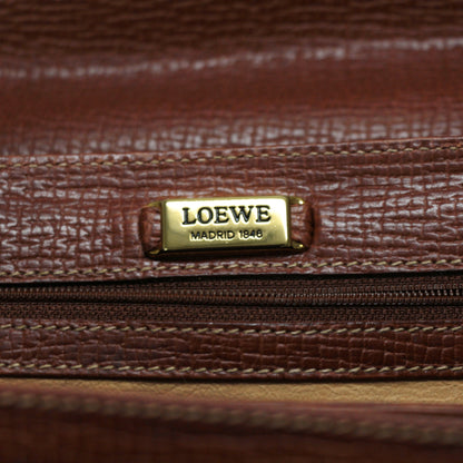 LOEWE Vintage 2-Way Leather Bag Brown Size ONE SIZE