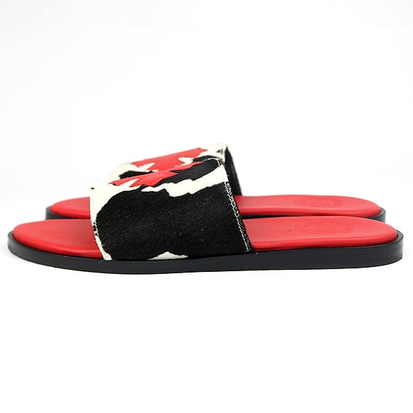 CHROME HEARTS New Cow Print Cross Sandals Multi Size EU 41