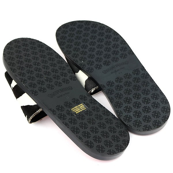 CHROME HEARTS New Cow Print Cross Sandals Multi Size EU 41