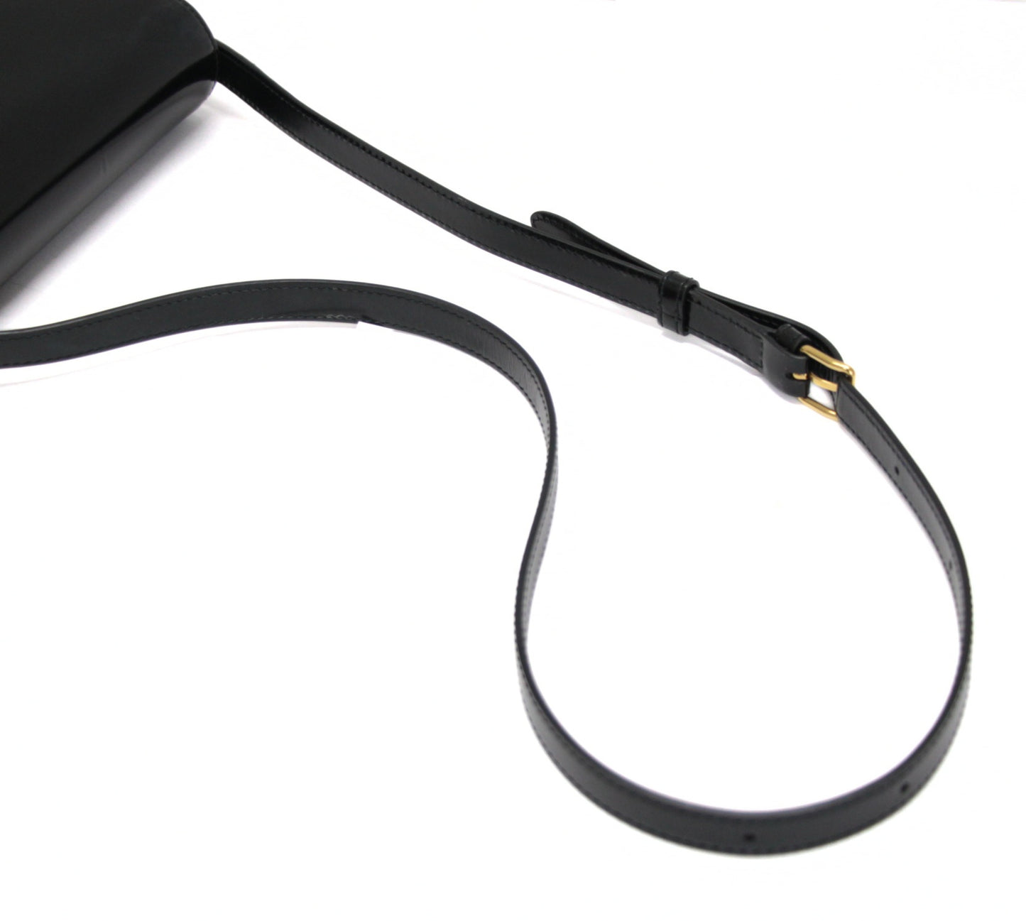 CELINE Teen Triomphe Glossy Calfskin Bag Black Size ONE SIZE