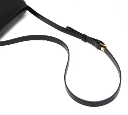 CELINE Teen Triomphe Glossy Calfskin Bag Black Size ONE SIZE