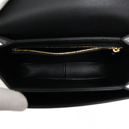 CELINE Teen Triomphe Glossy Calfskin Bag Black Size ONE SIZE