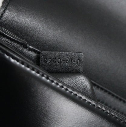 CELINE Teen Triomphe Glossy Calfskin Bag Black Size ONE SIZE