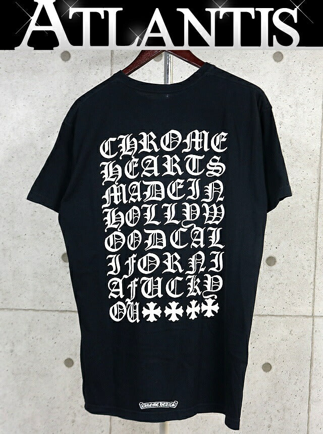 CHROME HEARTS Old CH+ Horseshoe Logo T-Shirt Black Size XL