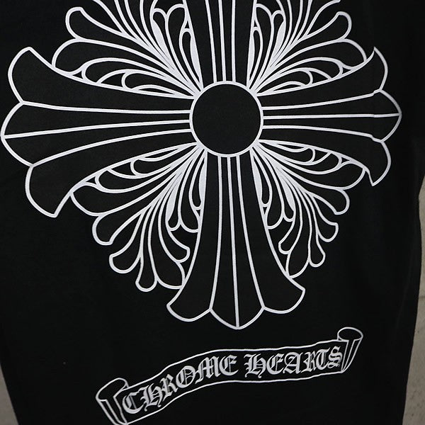 CHROME HEARTS CH Plus Scroll Label T-Shirt Black Size M