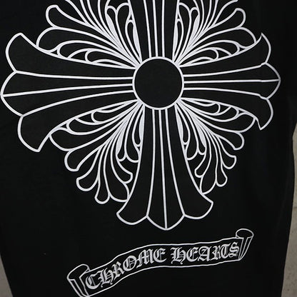 CHROME HEARTS CH Plus Scroll Label T-Shirt Black Size M