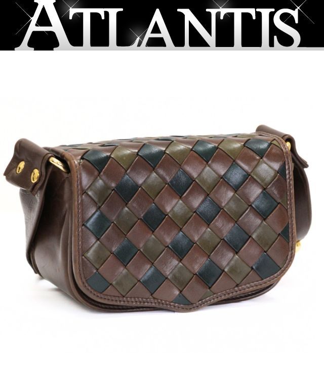 BOTTEGA VENETA Vintage Leather Brown Shoulder Bag Size ONE SIZE