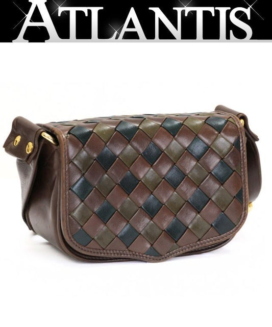 BOTTEGA VENETA Vintage Leather Brown Shoulder Bag Size ONE SIZE