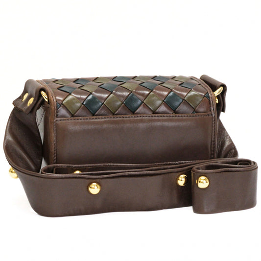 BOTTEGA VENETA Vintage Leather Brown Shoulder Bag Size ONE SIZE
