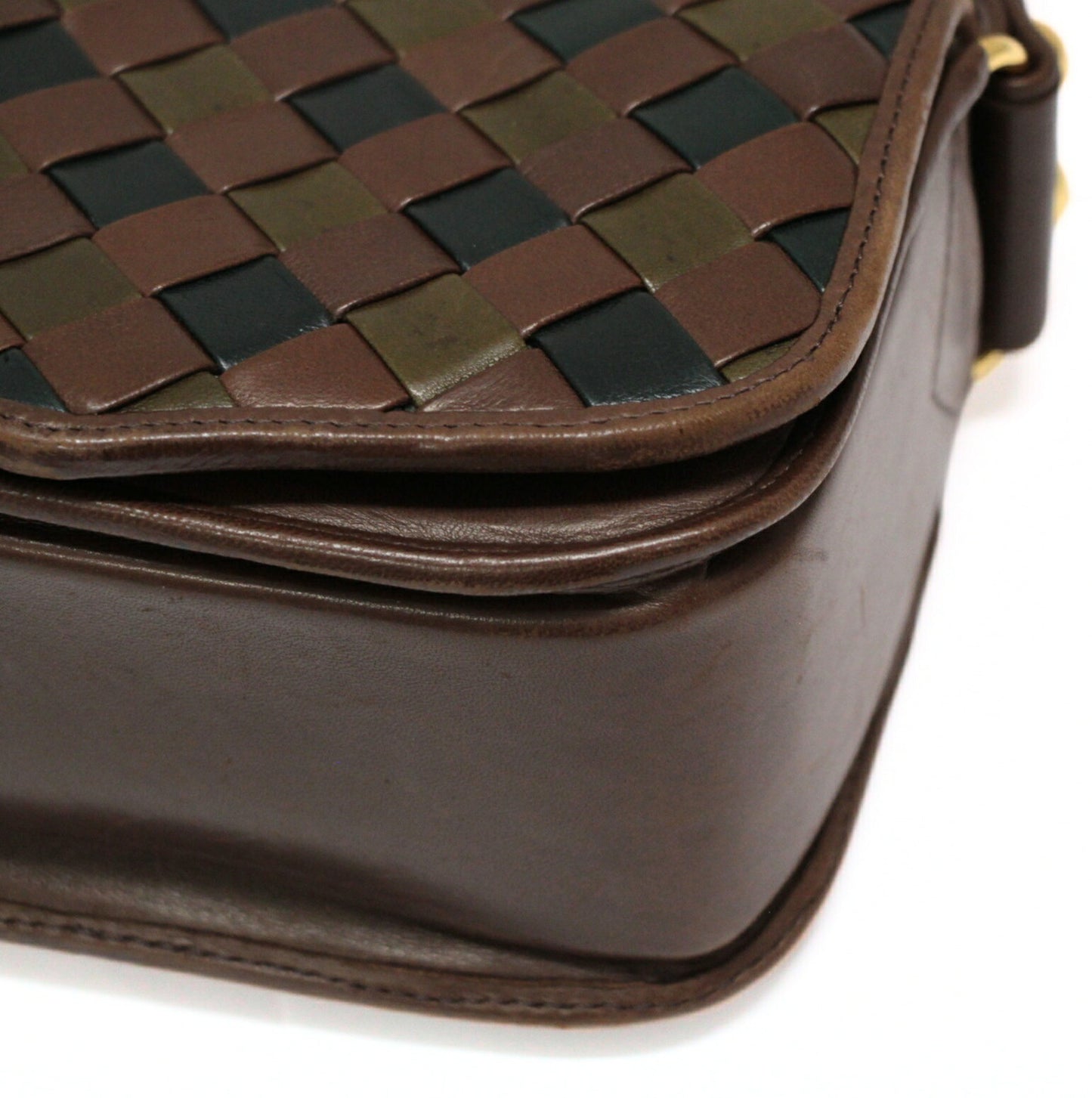 BOTTEGA VENETA Vintage Leather Brown Shoulder Bag Size ONE SIZE