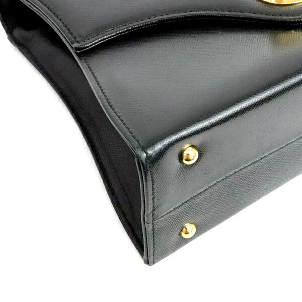 GIVENCHY Turn-lock Leather Black G-Hardware Handbag Size ONE SIZE