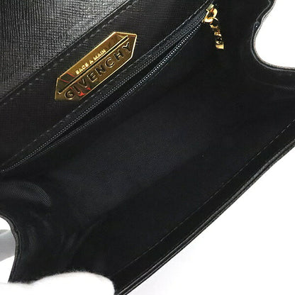 GIVENCHY Turn-lock Leather Black G-Hardware Handbag Size ONE SIZE