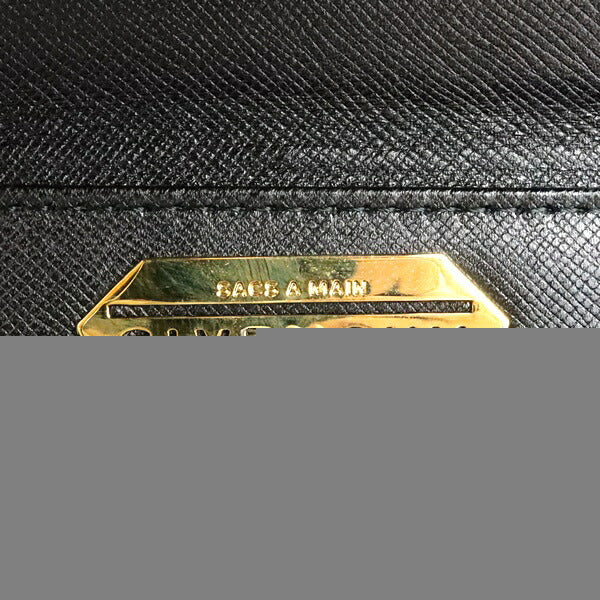 GIVENCHY Turn-lock Leather Black G-Hardware Handbag Size ONE SIZE