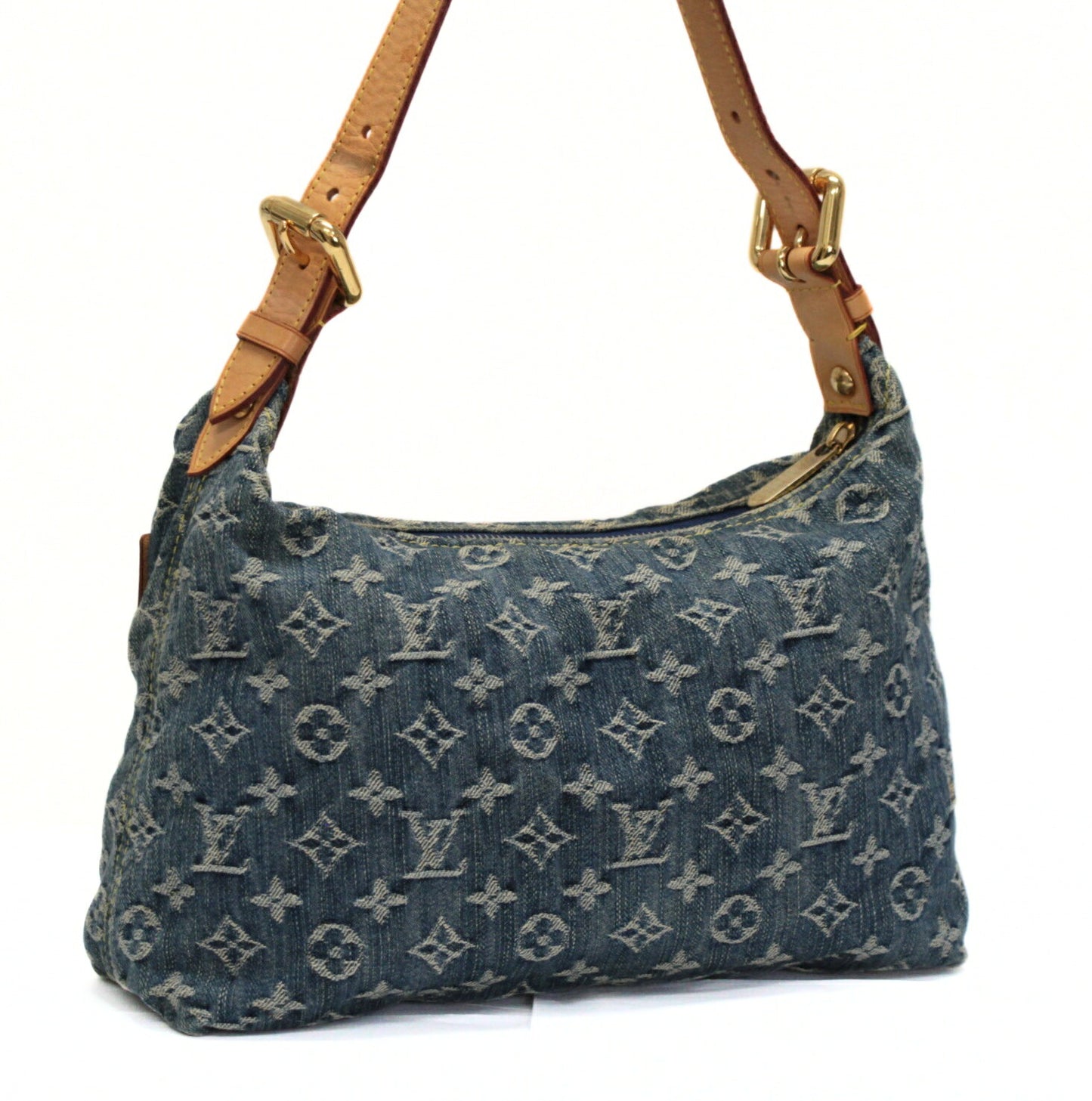 LOUIS VUITTON Monogram Denim Baggy PM Shoulder Bag Blue